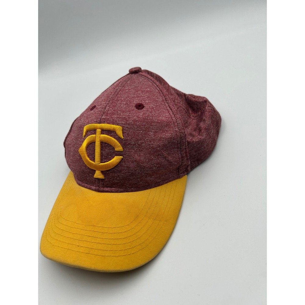 Minnesota Twins Melonwear Snapback Hat Maroon Yellow TC Logo Baseball Cap